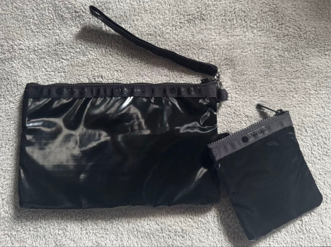 ひとりっぷ（R）×LeSportsac ZIP POUCH SET3 ブラック