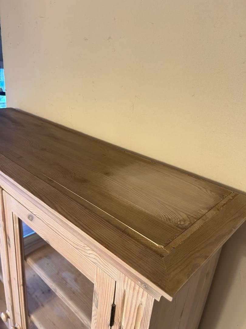 ガラスキャビネット　パイン　ハーベスト