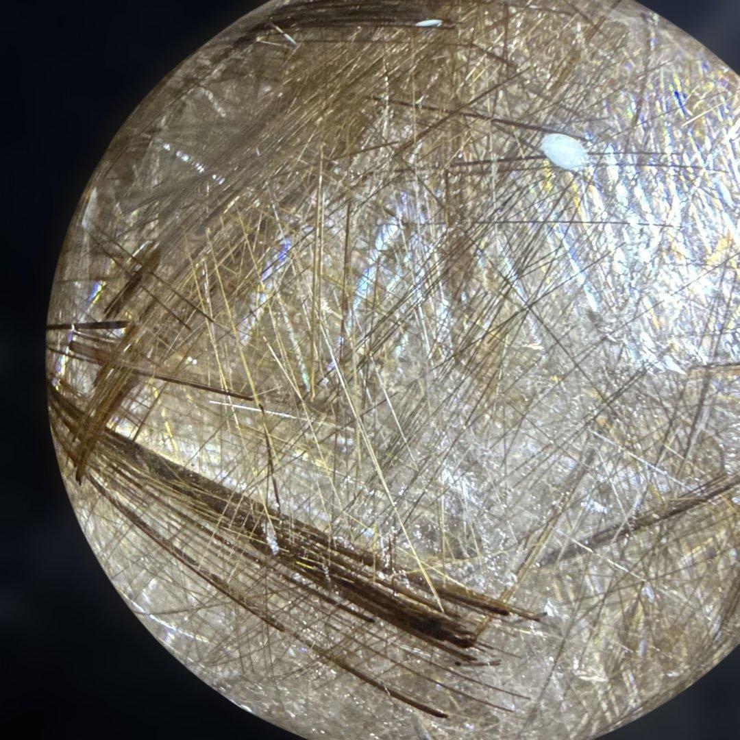 【コレクション】シルバールチルクォーツ スフィア 約8cm（天然水晶 丸玉）