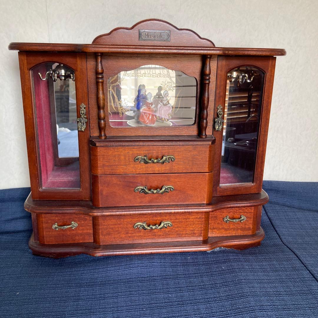 アクセサリーボックス 飾り棚 オルゴール付(愛のオルゴール♪) 日本製