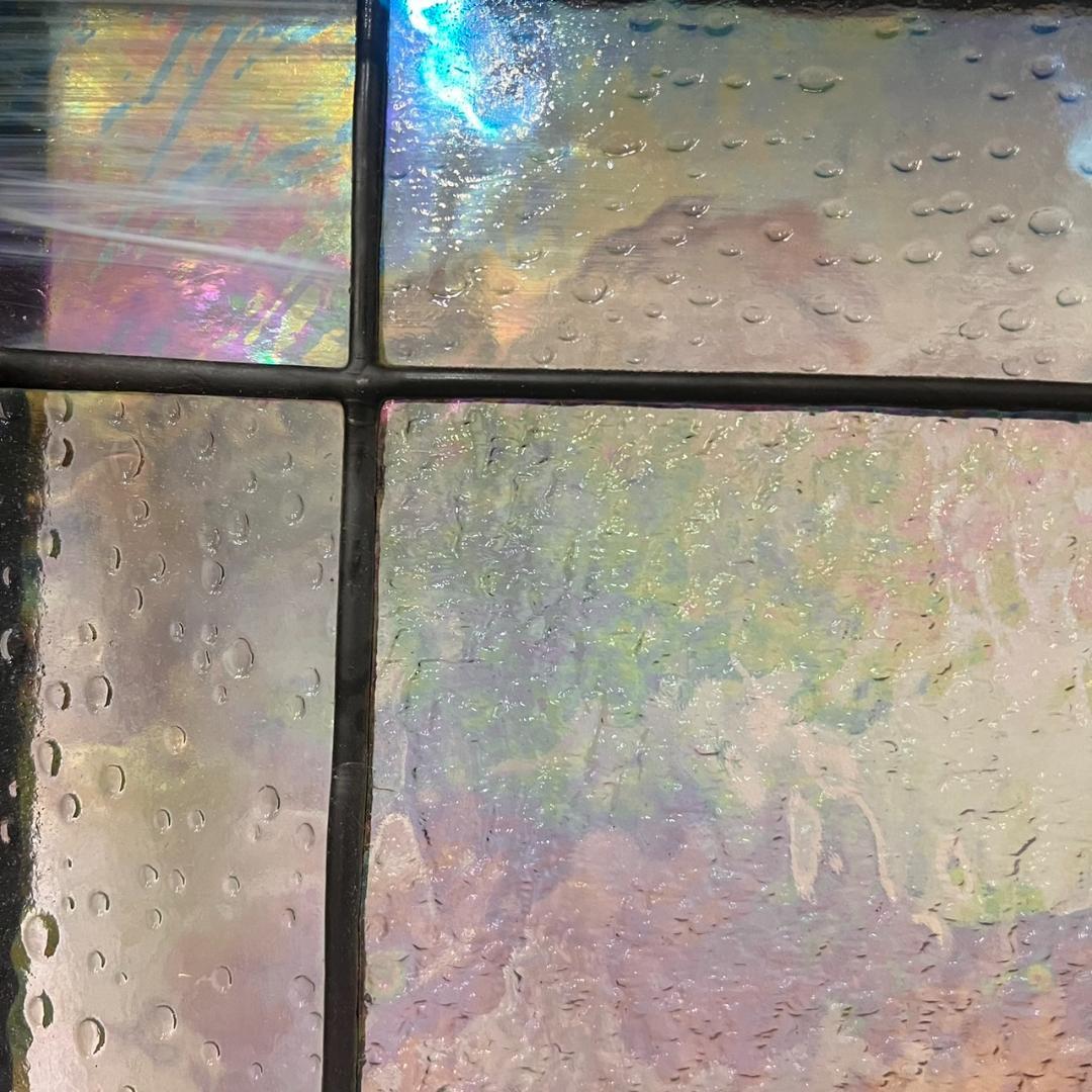 フォロー割　大型ヴィンテージ　ステンドグラス　アンティークパネル 82×83.5