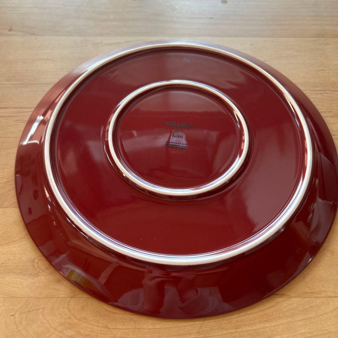 廃盤品アラビアkoko26cm/新品24hトゥオキオレッドプレート20cm×2