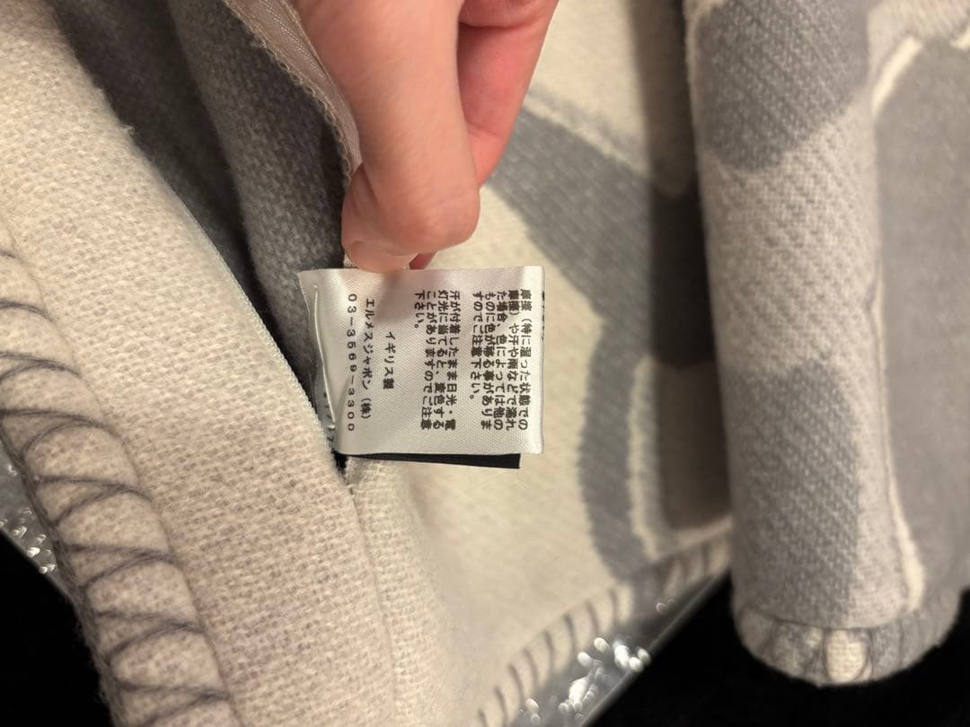 HERMES クッション　タッタソール