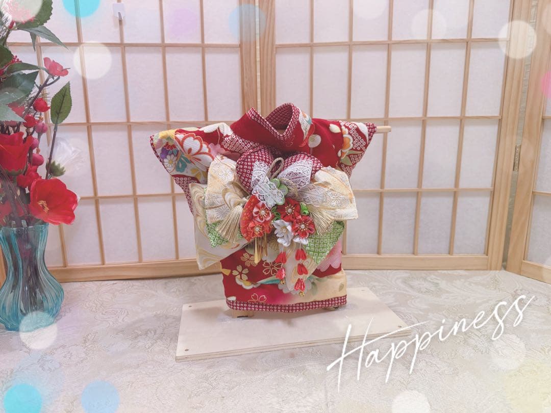 B462.pon2pan2☆犬オーダー有松絞りお着物☆犬オーダーお引き摺りお着物