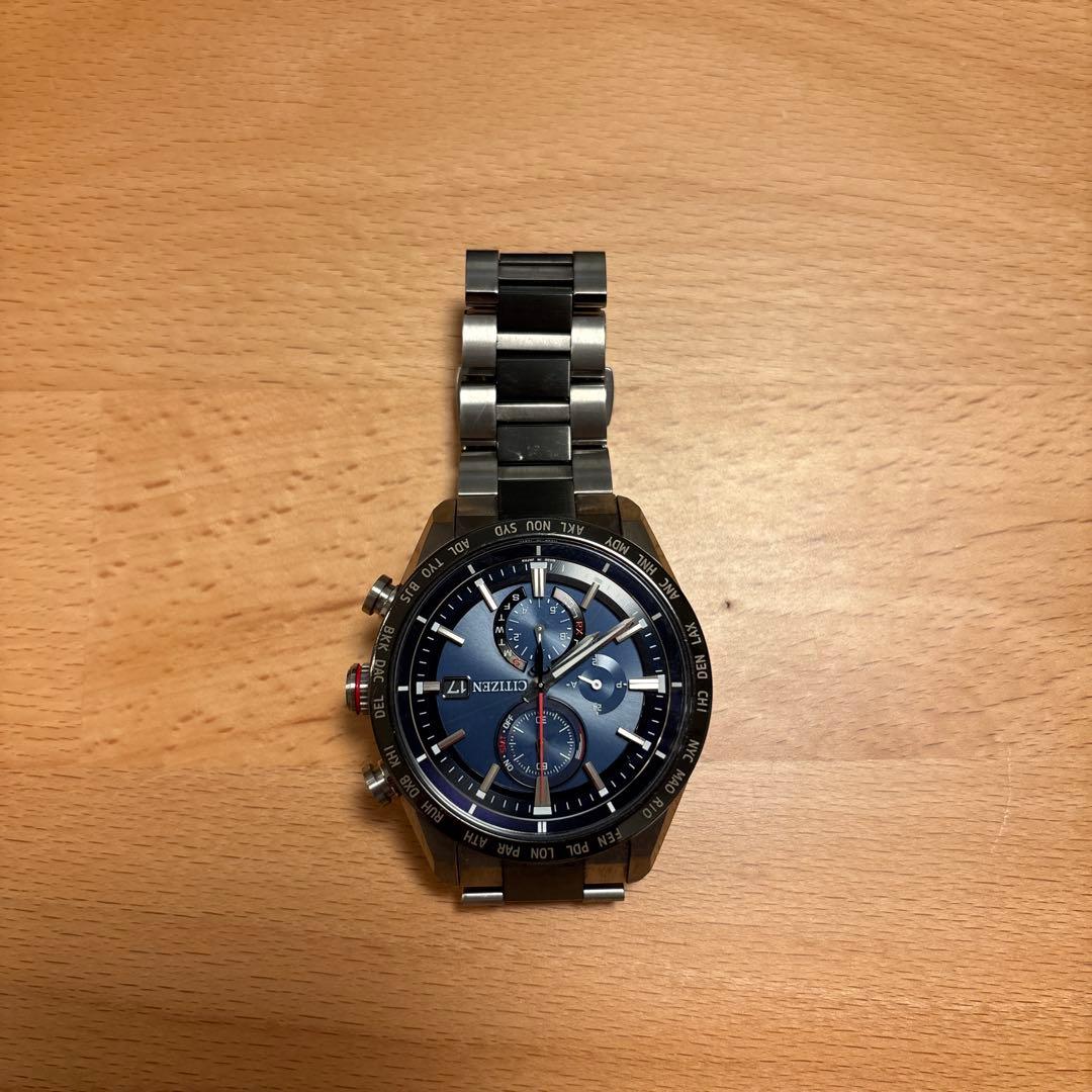 CITIZEN クロノグラフ 時計 ネイビー