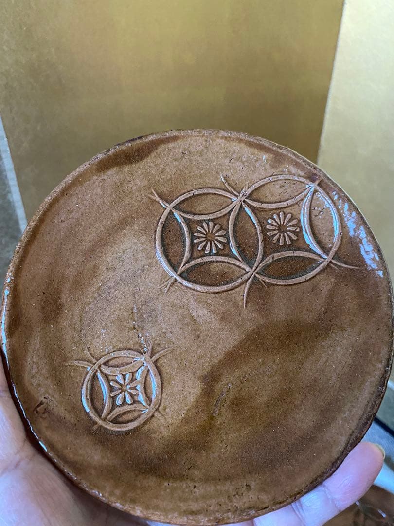 大樋焼 銘々皿　五枚　滴翠窯