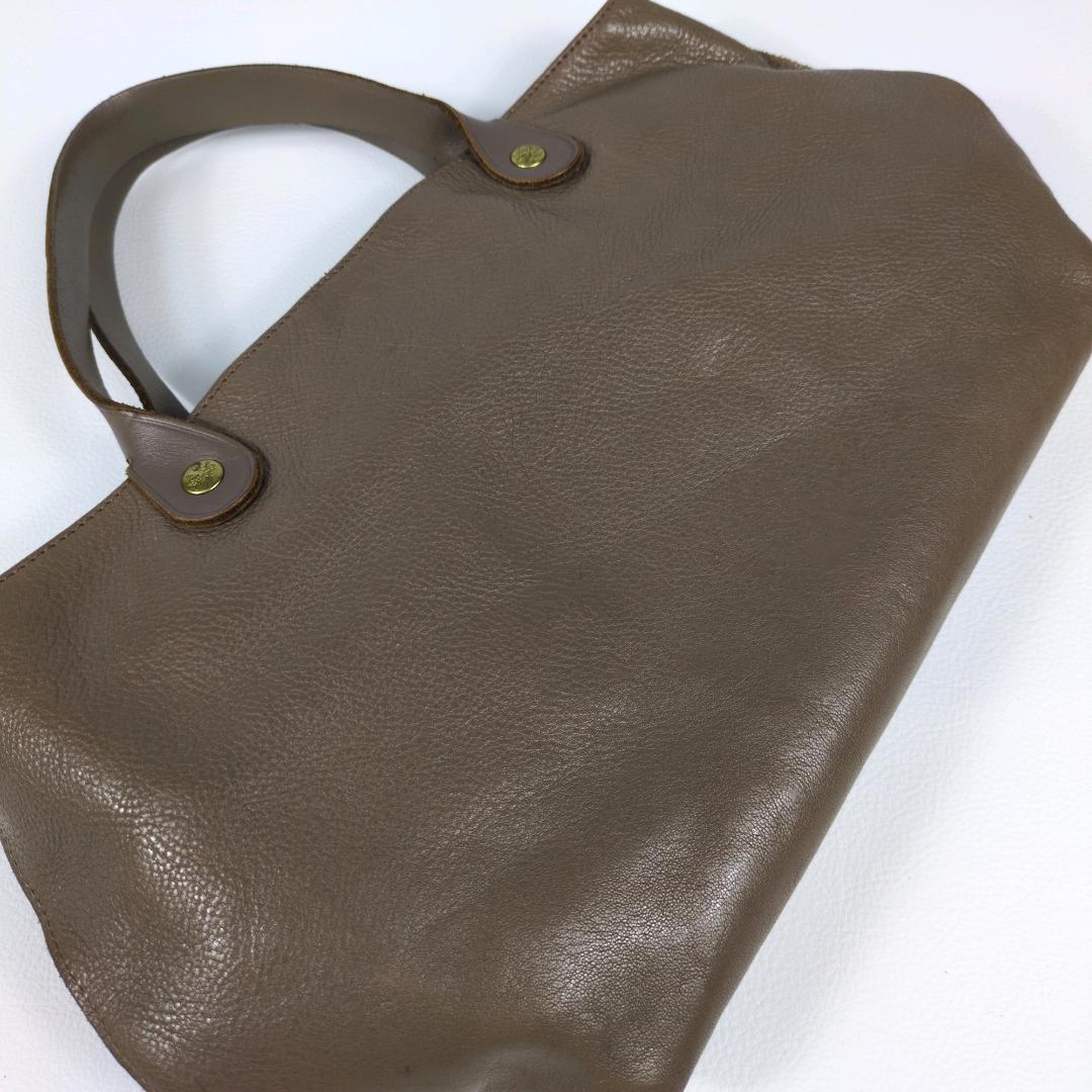 イルビゾンテ ハンドバッグ トートバッグ レザー グレージュ ロゴ型押し