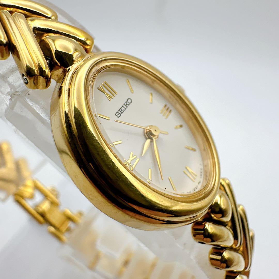 美品 稼動品 SEIKO セイコー クオーツ レディース腕時計 ゴールド
