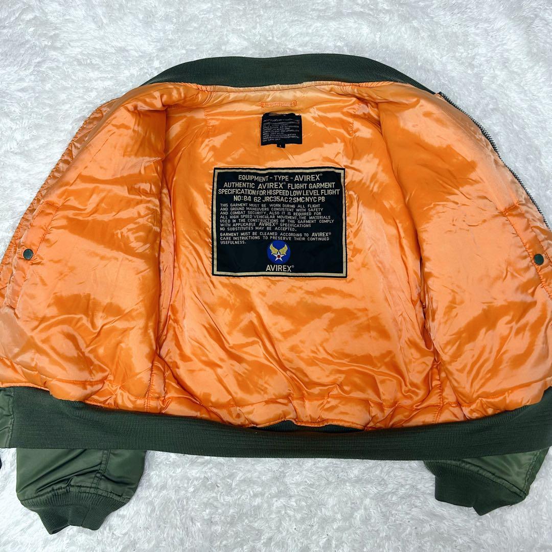 90s AVIREX MA-1 USA製 フライトジャケット バックロゴ