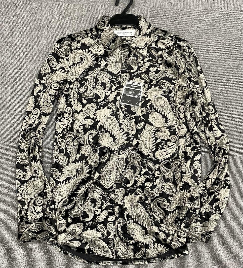 イマイアキノブ氏着 RG VELOUR SHIRT PAISLEY 新品BLA