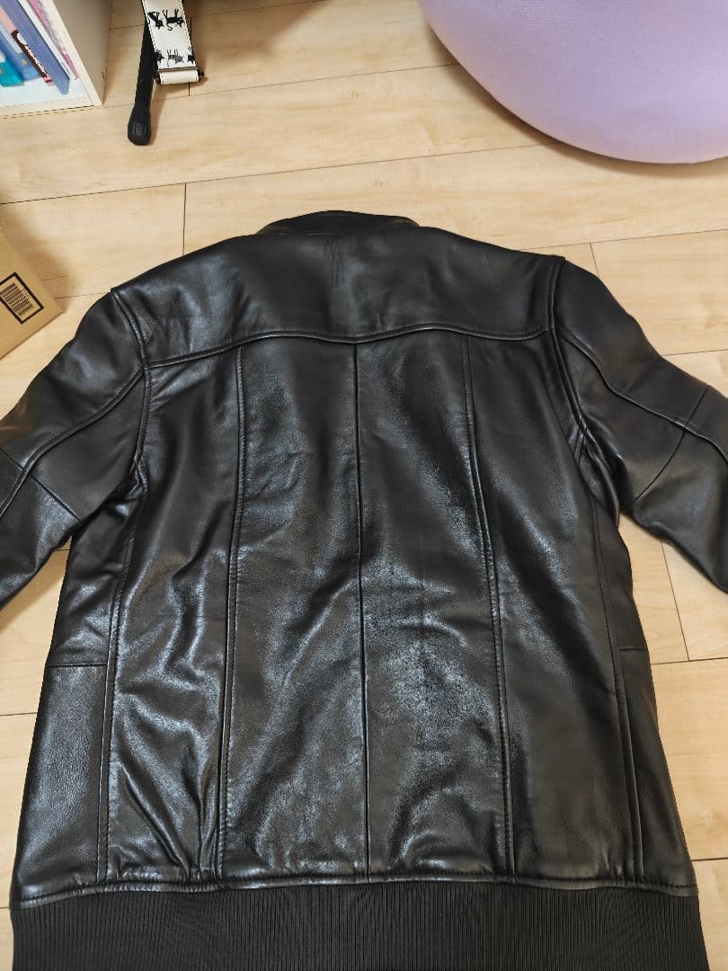 AKM Contemporary 中綿レザーブルゾンXLブラック　未使用