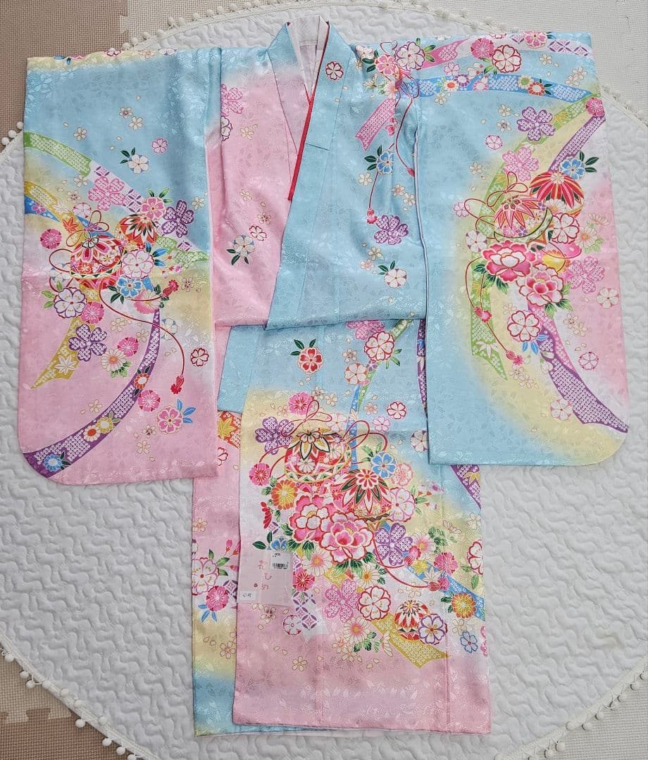 ❀新品・未使用❀絵羽柄 四つ身 15点 フルセット 七五三 お正月 ひな祭り