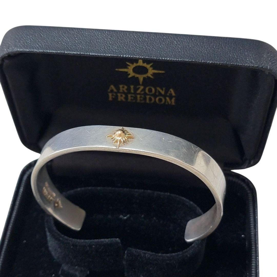 税込41,580円 アリゾナフリーダム 太陽神 K18 シルバーバングル