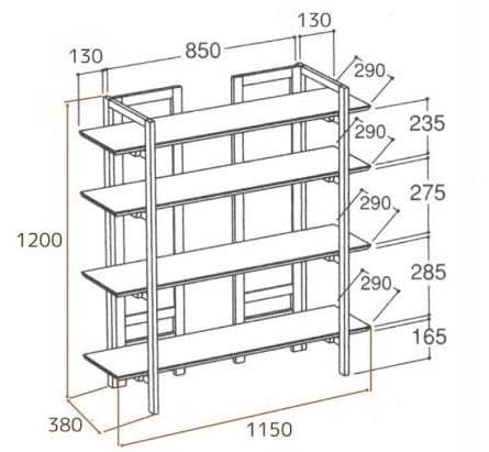 美品 ダークブラウン 木製オープンシェルフ