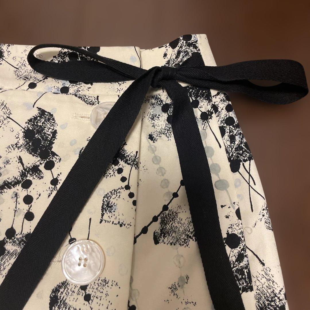 PRADA プラダ 花柄コットンスカート 36(XS)サイズ ラップスカート