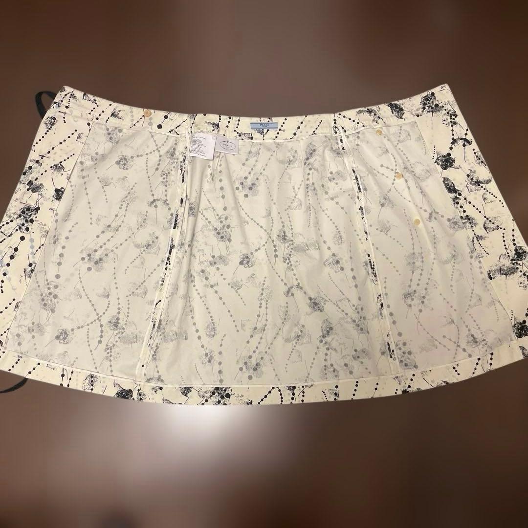 PRADA プラダ 花柄コットンスカート 36(XS)サイズ ラップスカート