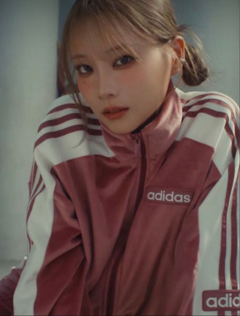 【新品】アディダス adidasアディブレイク ベロア トップス ピンク S