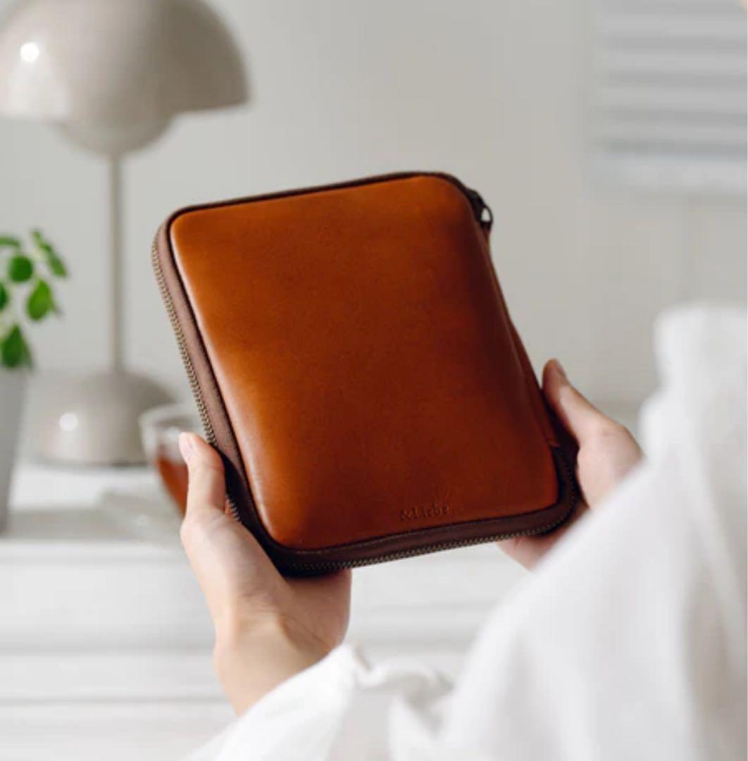 令*P様 &Liebe 「開くたびときめく」文具ポーチ スムースブラウン 栃木レ