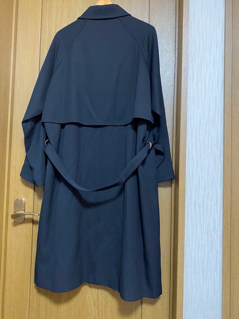 JIL SANDER黒 ラグランスリーブ トレンチコート美品❗️