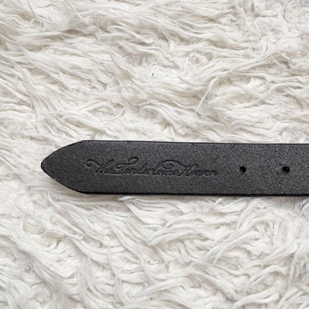 極美品　テンダーロイン　ナローT-BELT 真鍮バックル　ブラック　38