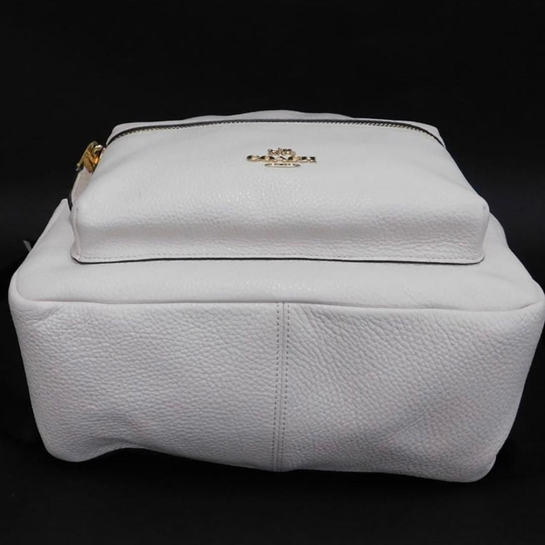 【美品】COACH コーチ リュック ホワイト レザー バックパック