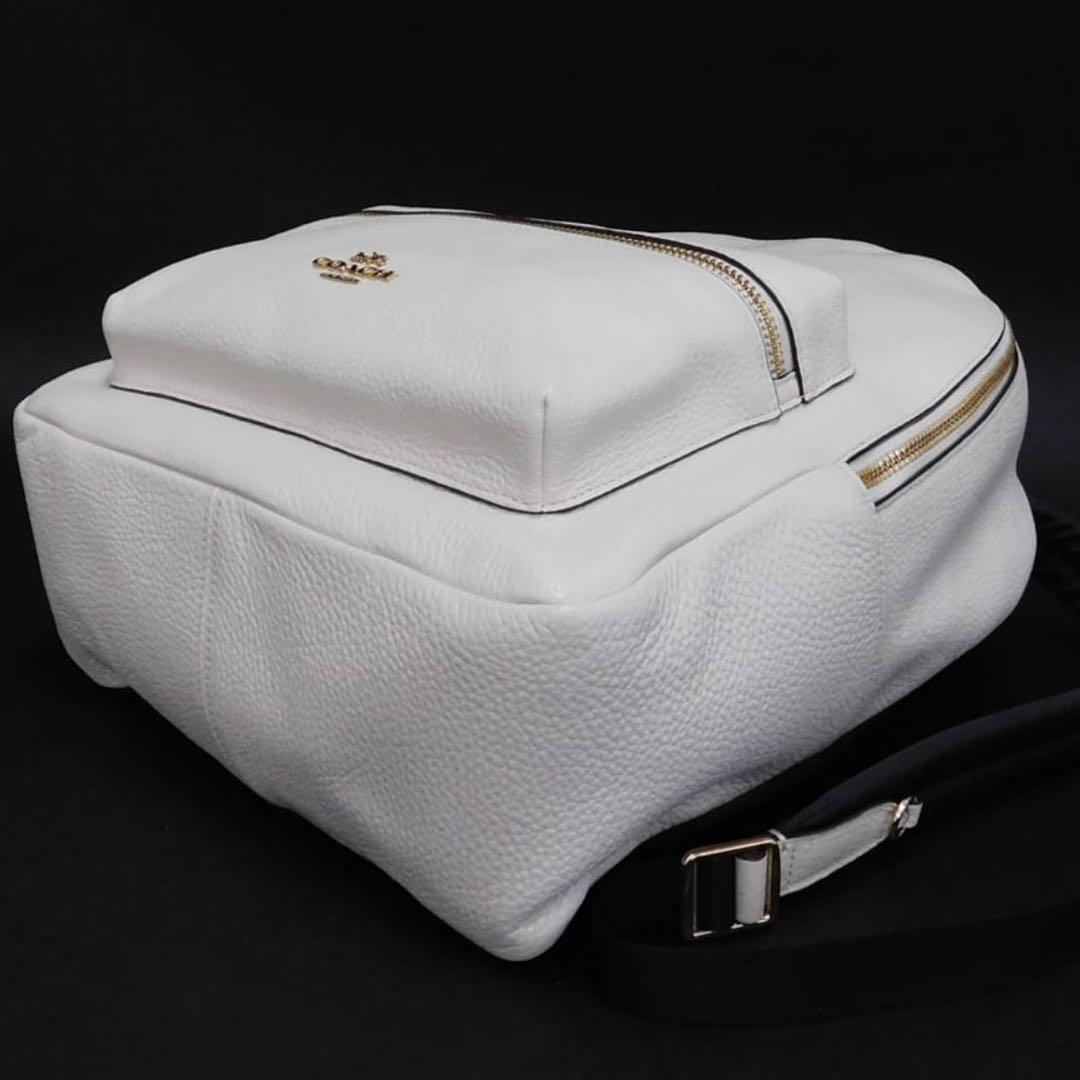 【美品】COACH コーチ リュック ホワイト レザー バックパック