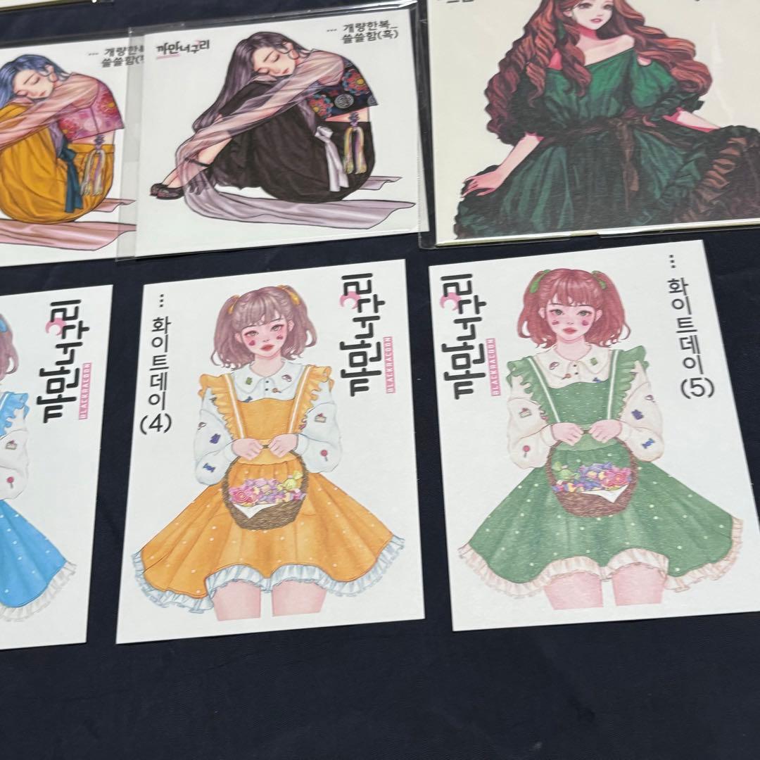 バラ売り可★【BU51海外ステッカー】黒いたぬき様、他。　女の子　人物ステッカー
