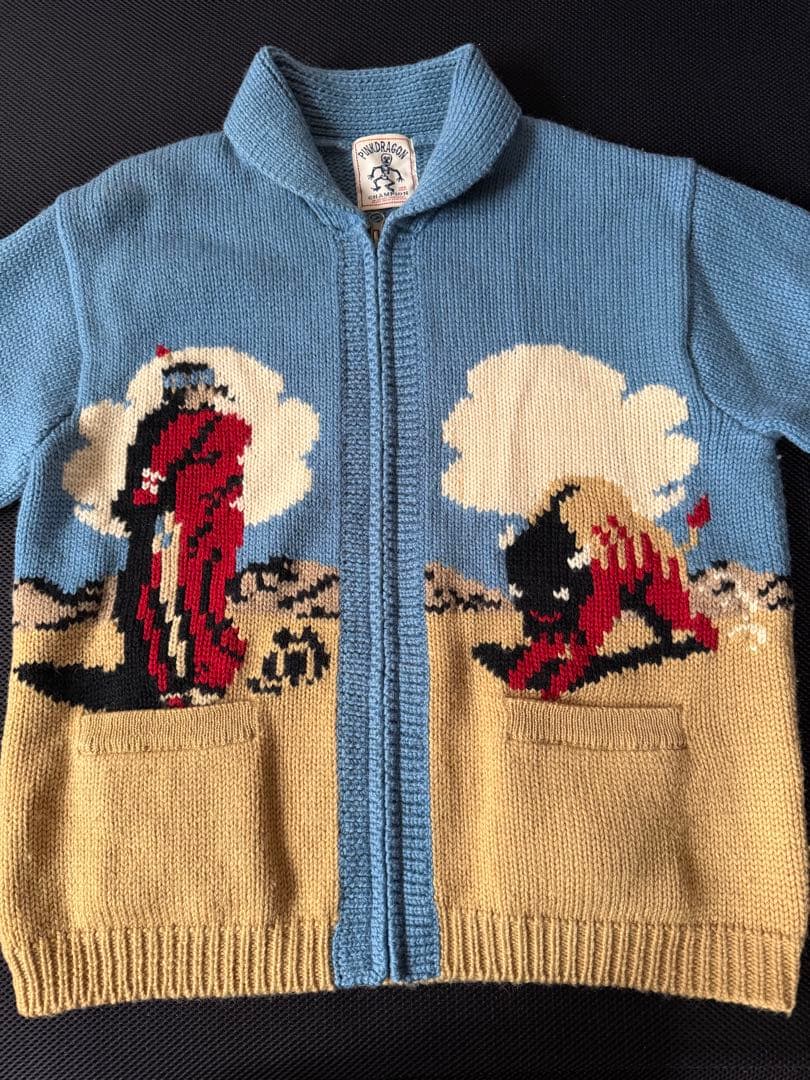 PINK DRAGON ピンクドラゴン インディアン柄 ロデオ カウチンニット