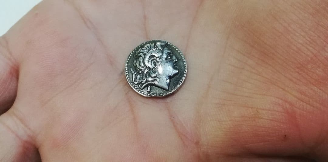 古代ギリシャ アレキサンダー大王/アテネ ギリシャ神話 テトラドラクマ銀貨