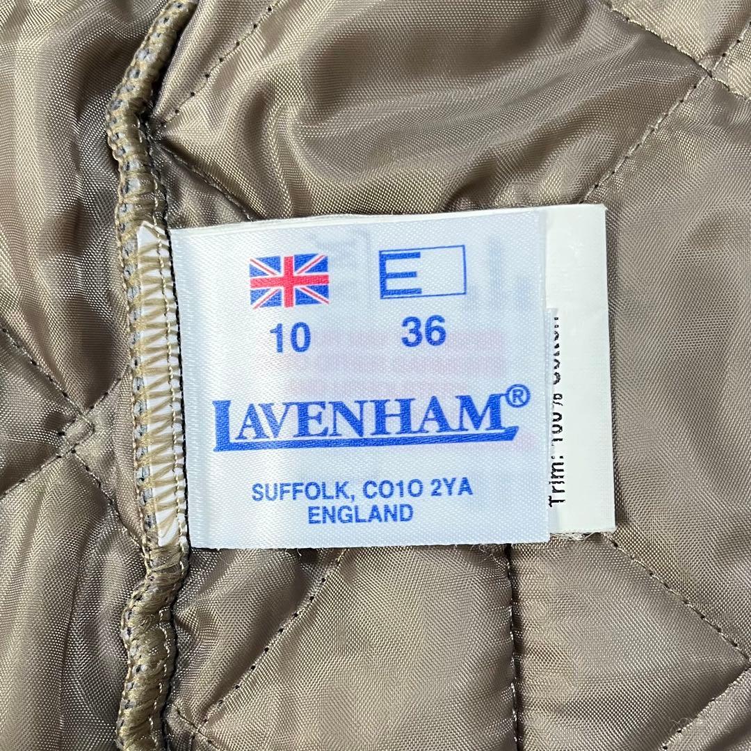 【美品】LAVENHAM ラベンハム キルティングベスト フード ブラック M