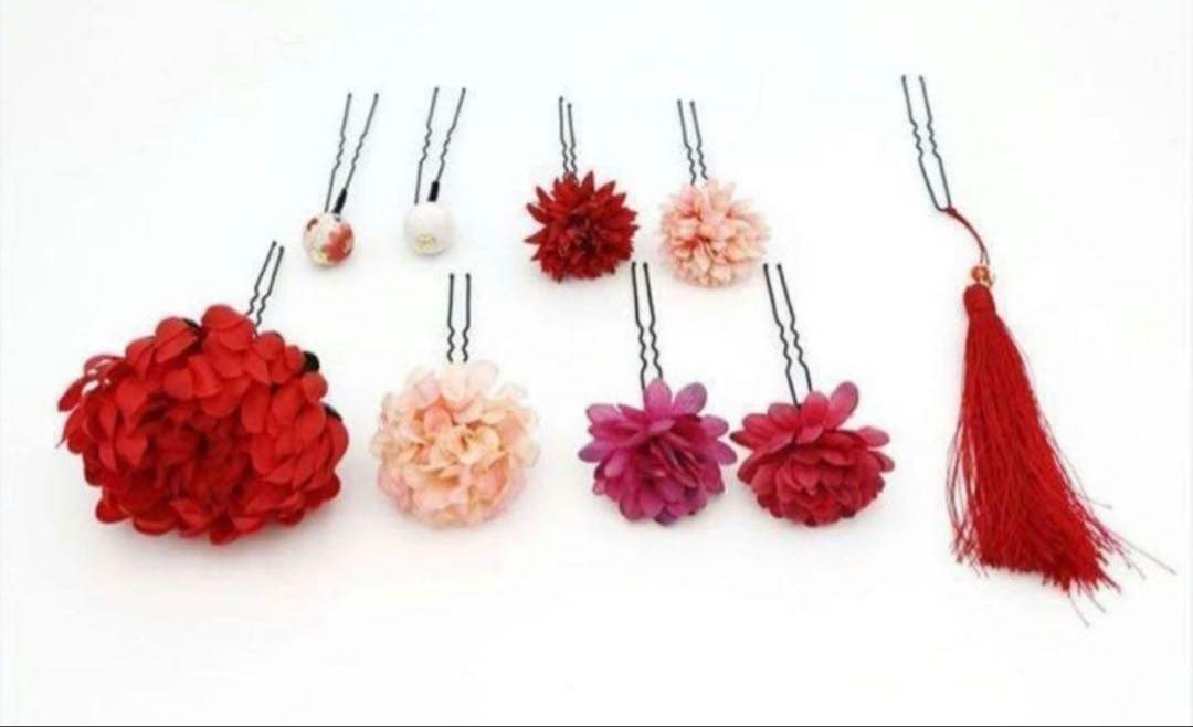 袴　花柄刺繍 着物　セット