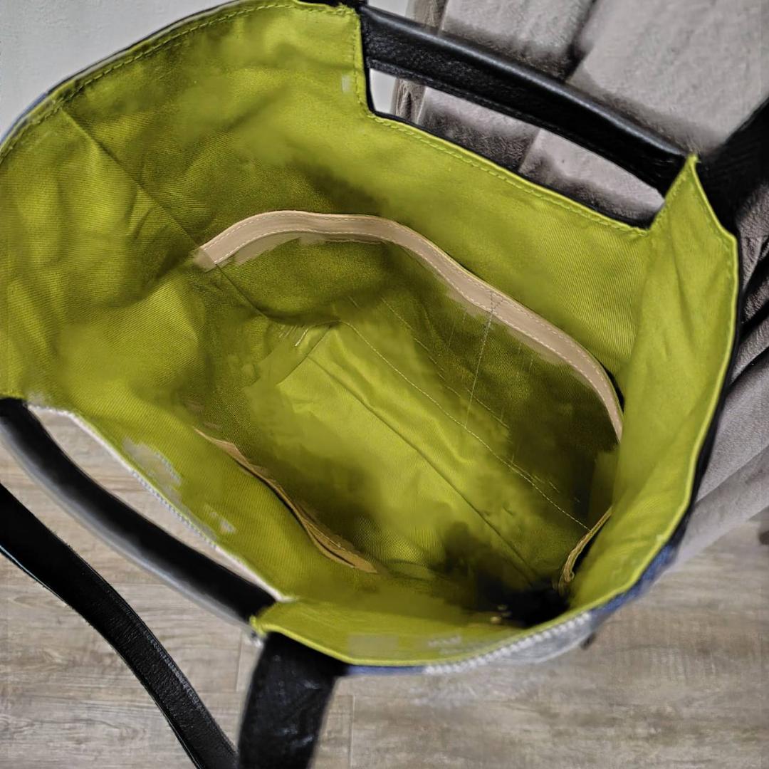 ミナペルホネン/ちょうちょ×ゴッホカケラパッチWフェイス/A4ショルダートートマ