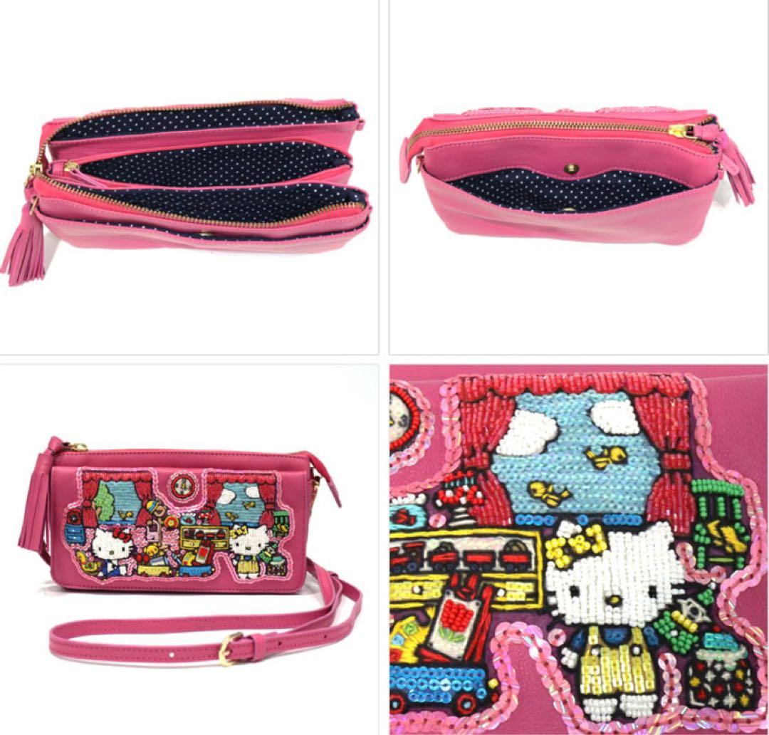 虎*丸様 ハローキティ　タマオワールド　サンリオコラボ 刺繍 お財布ポシェット