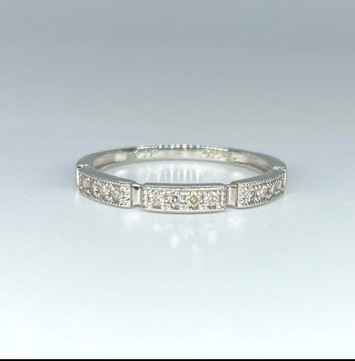 プラチナ950 天然ダイヤモンド　0,10ct リング ＃11