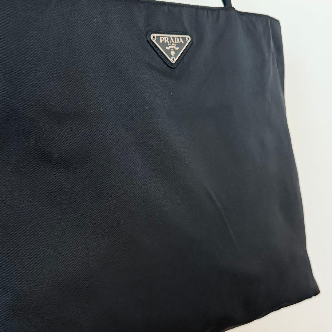 PRADAプラダナイロンショッピングトートバッグ黒タグ有り