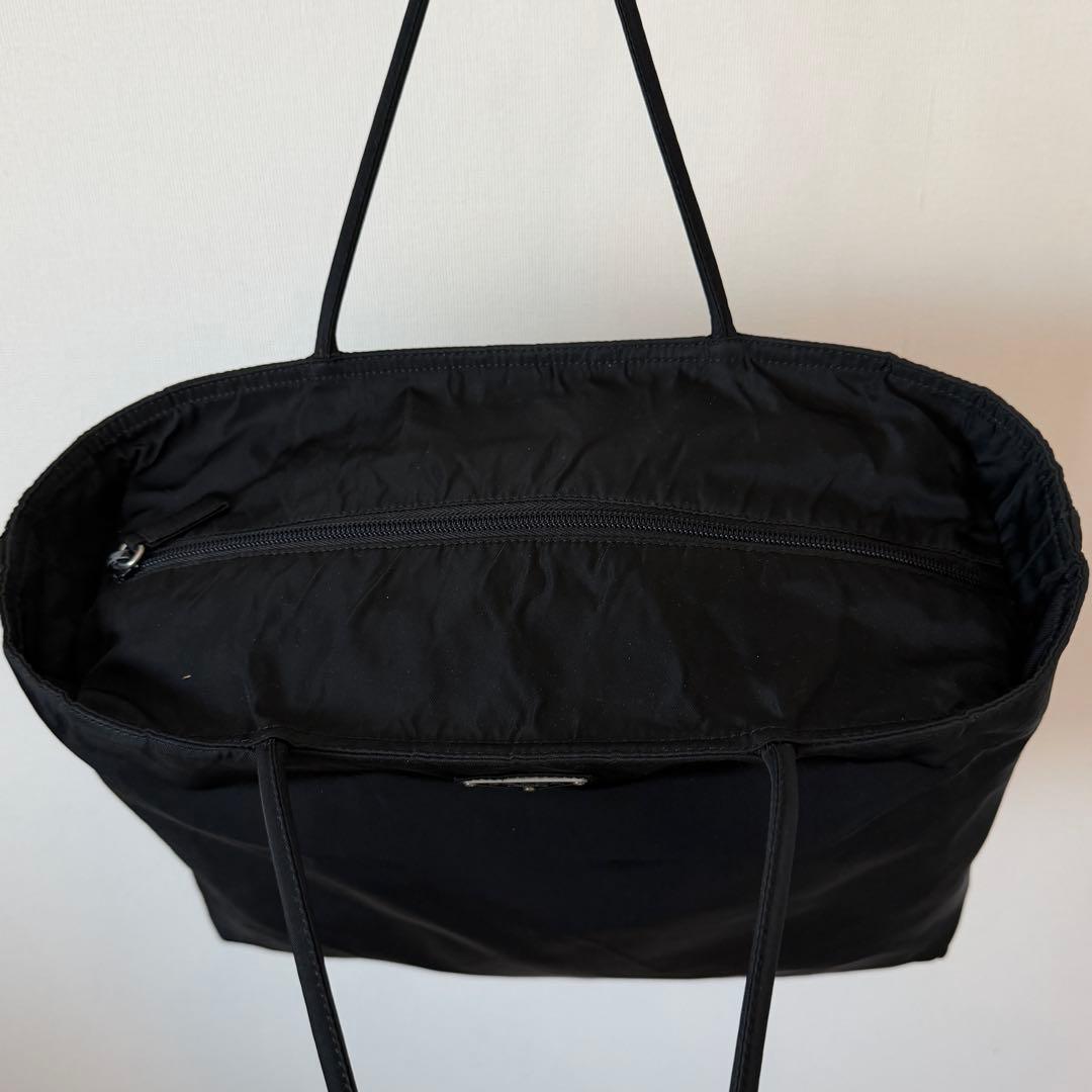 PRADAプラダナイロンショッピングトートバッグ黒タグ有り