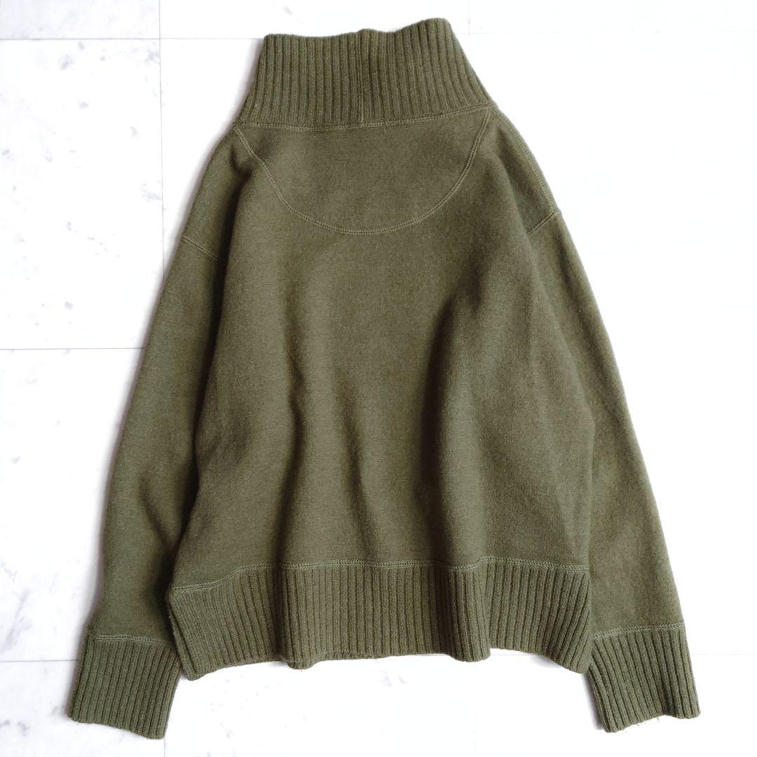美品♪ 23AW マーガレットハウエル フェルトラフウールニット グリーン系
