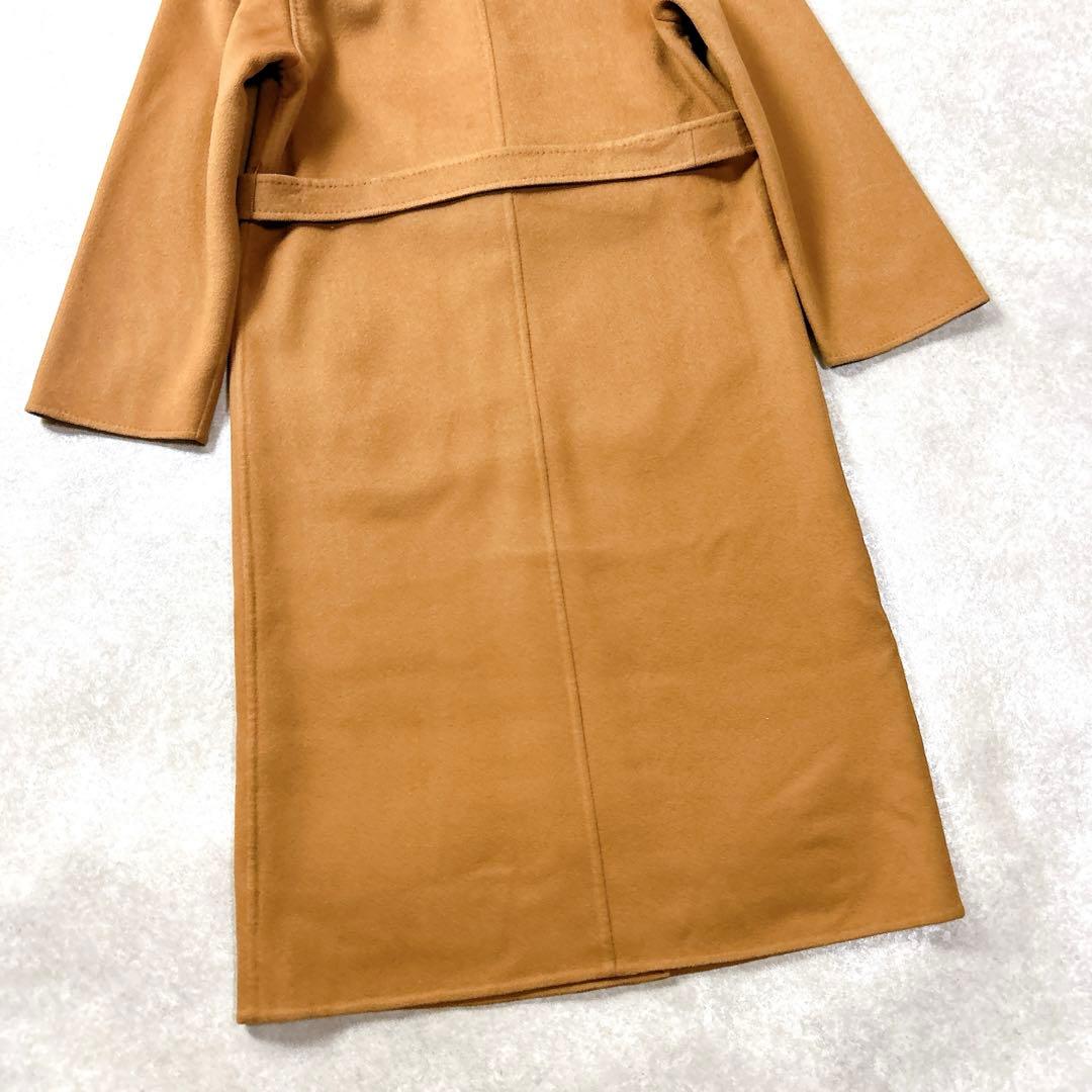 スイス製　キャメル　カシミヤ100% ロングリバーコート　ダブルフェイスコート