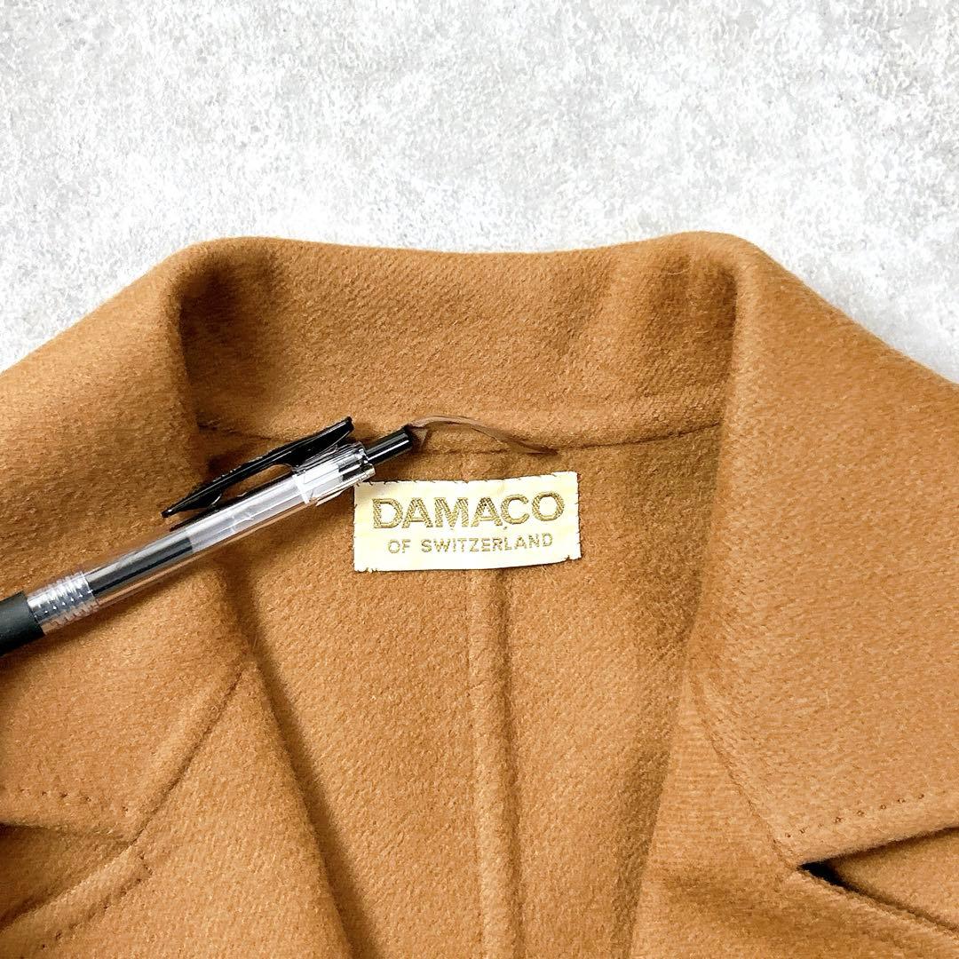 スイス製　キャメル　カシミヤ100% ロングリバーコート　ダブルフェイスコート