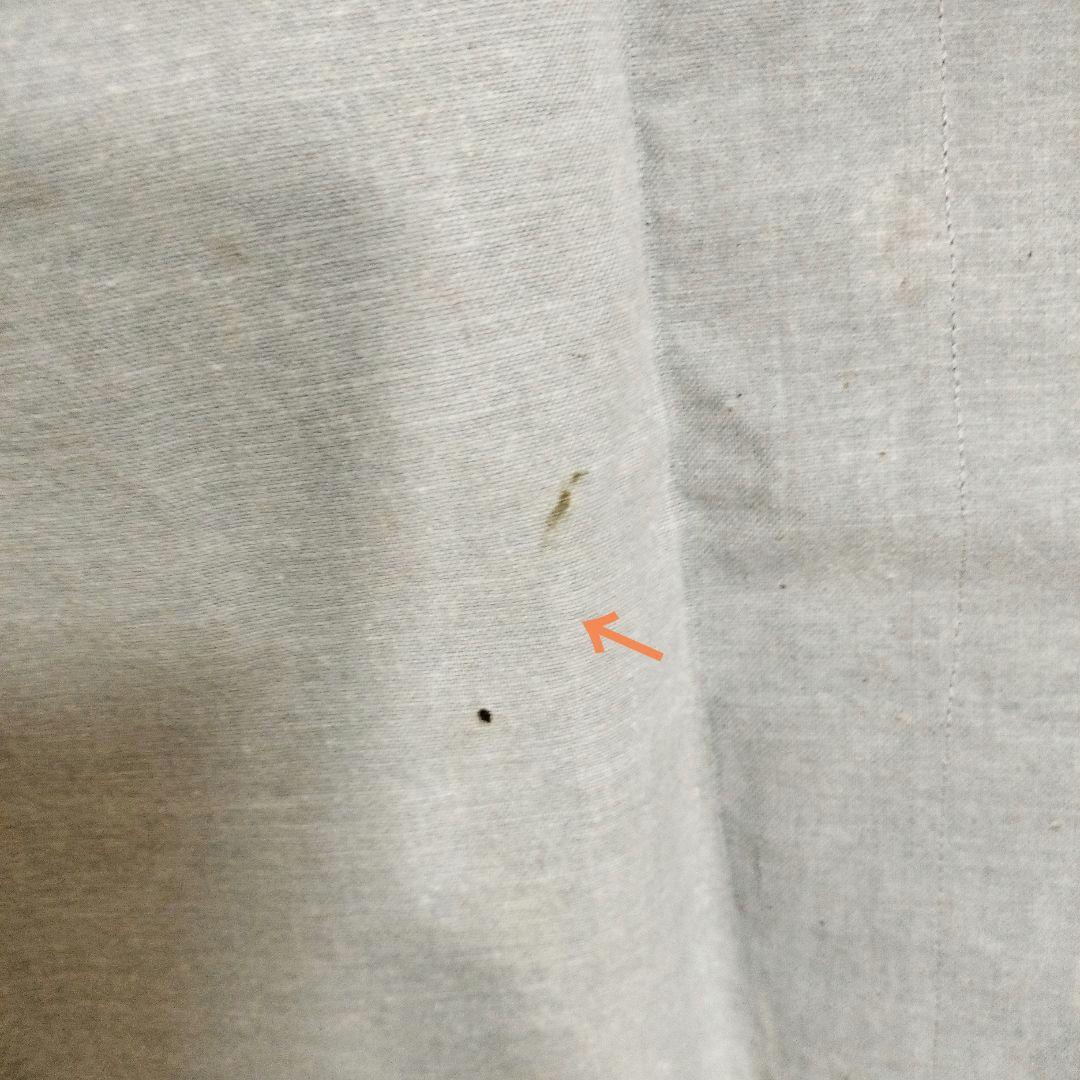 ハンドメイド　割烹着　藍染リメイク　半纏リメイク　印半纏　グレー　家紋