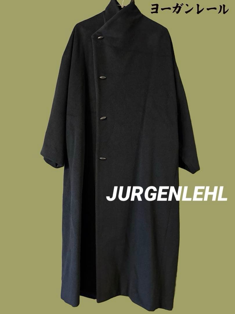 JURGENLEHL ブラック カシミヤロングコート