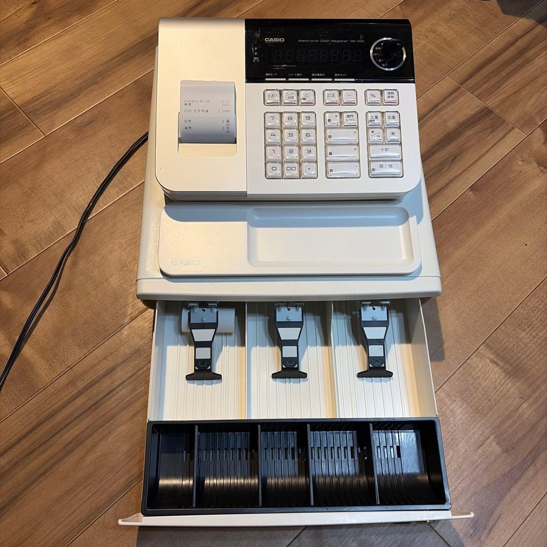 訳ありのため激安！CASIO レジスター 小型ドロア SE-S30-WE カシオ