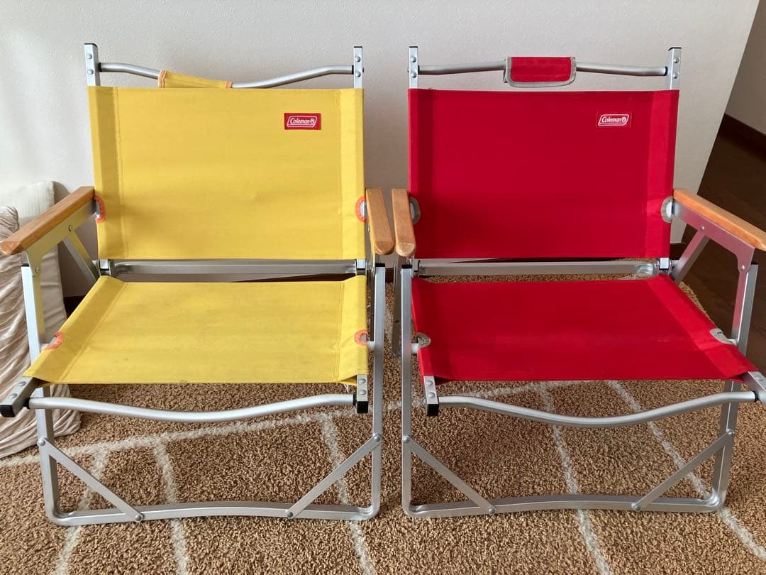 Coleman コールマンコンパクトフォールディングチェア イエロー　レッド