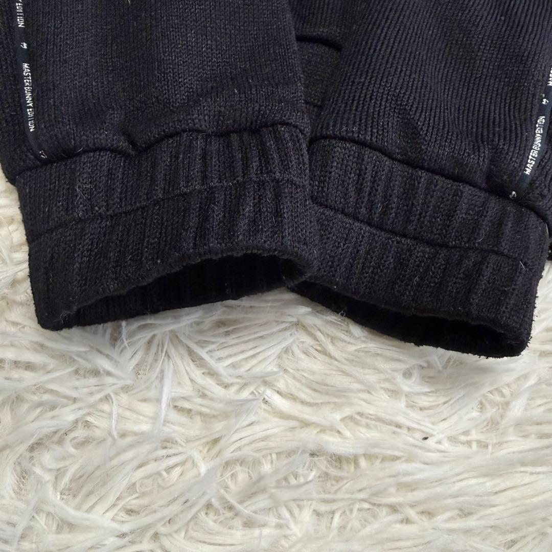 【マスターバニー】美品 ジップパーカー ブラック ビッグロゴ 0 レディース
