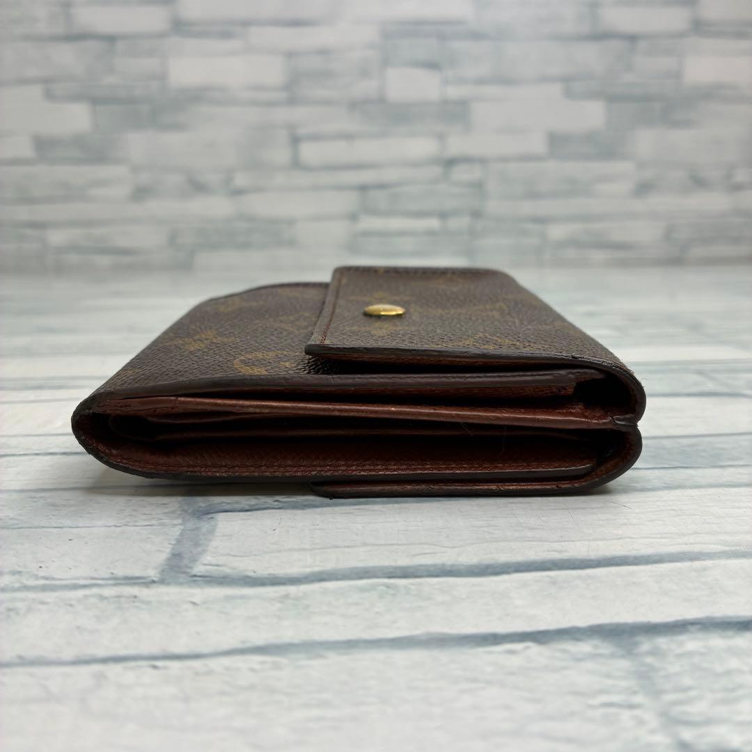 極美品　50 ルイヴィトン モノグラム 二つ折り財布　Ｗホック jv4
