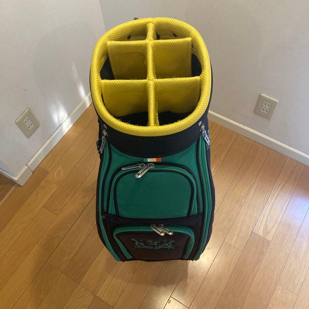 アーノルドパーマー キャディバッグ 黒色×緑色×黄色