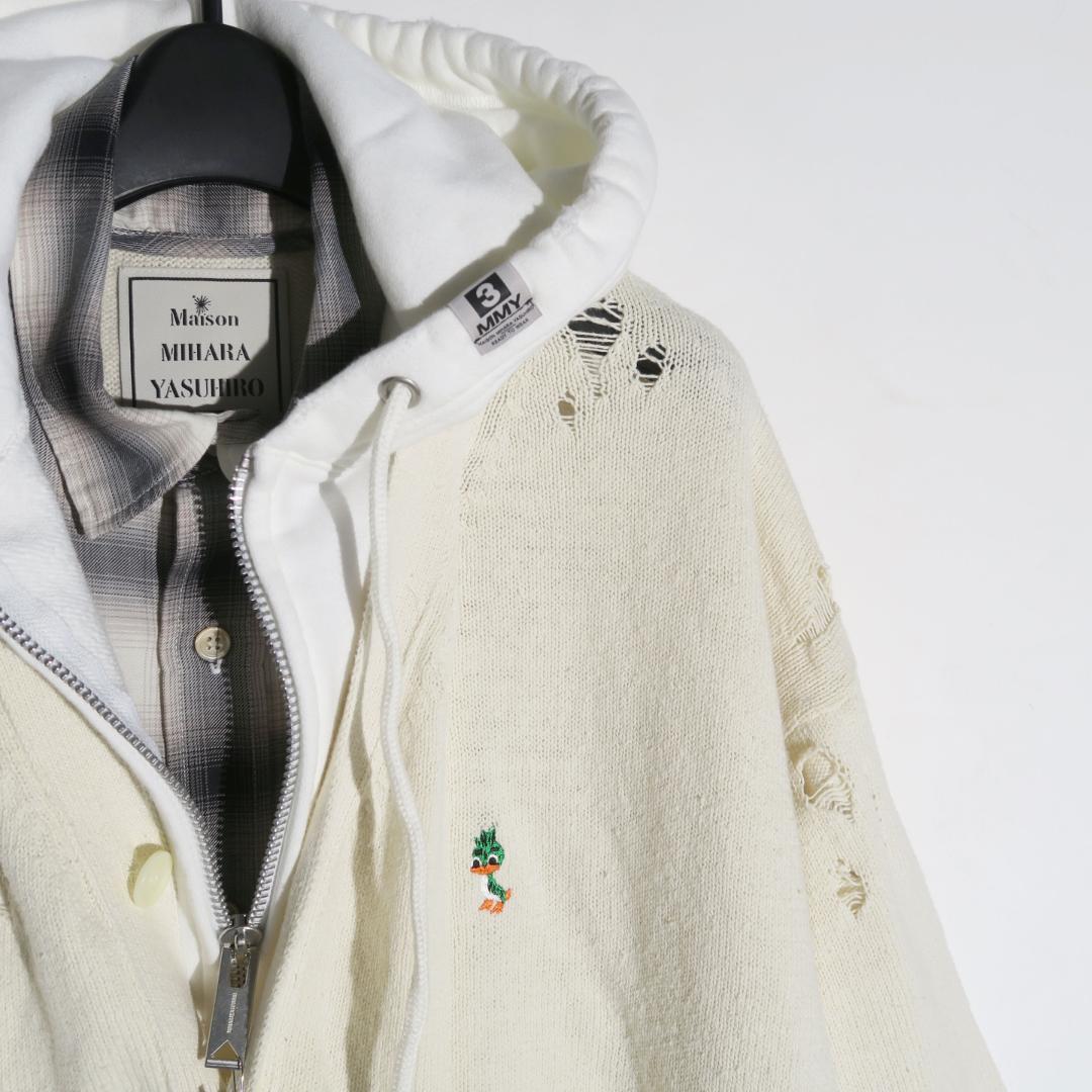 Maison MIHARA YASUHIRO 3レイヤード ニット カーディガン