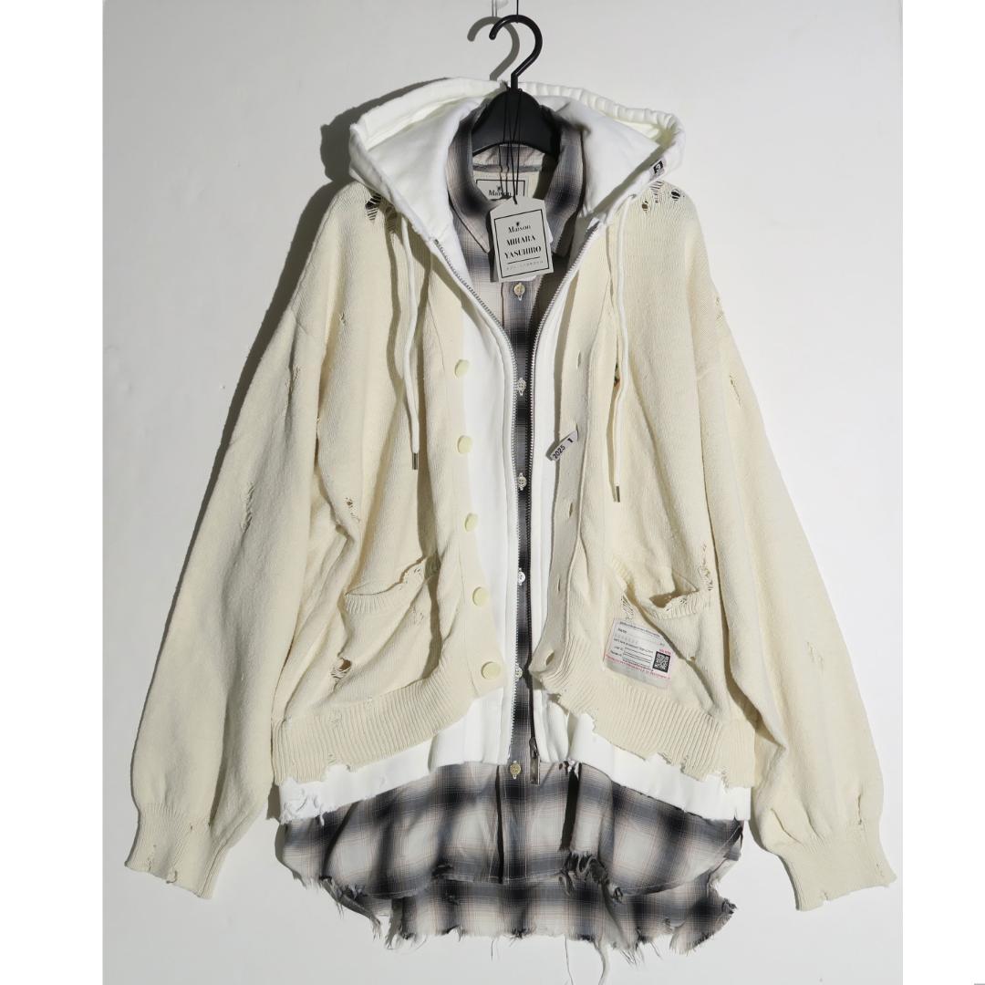Maison MIHARA YASUHIRO 3レイヤード ニット カーディガン