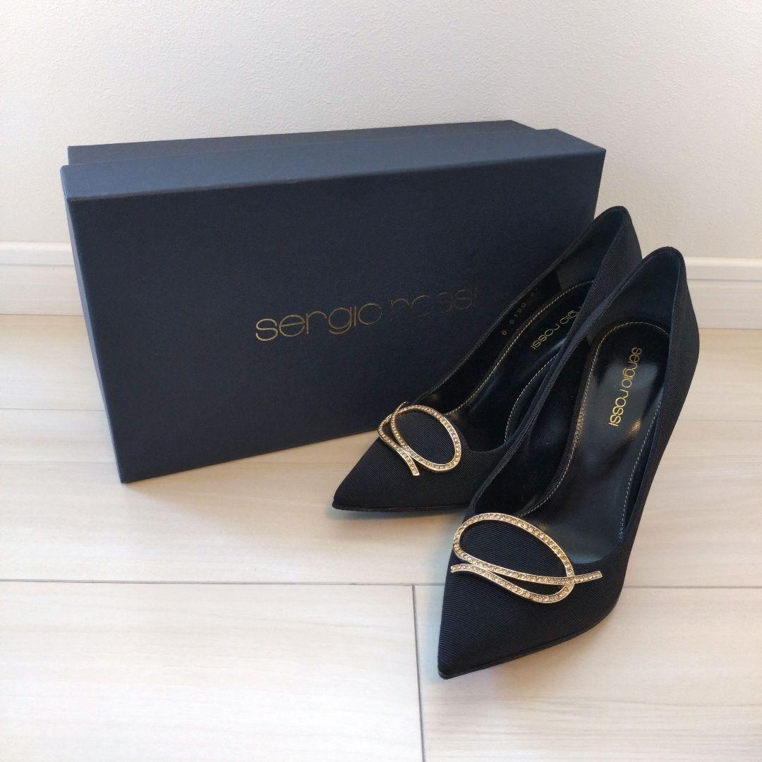 Sergio Rossi 黒 ハイヒール パンプス　22.5cm