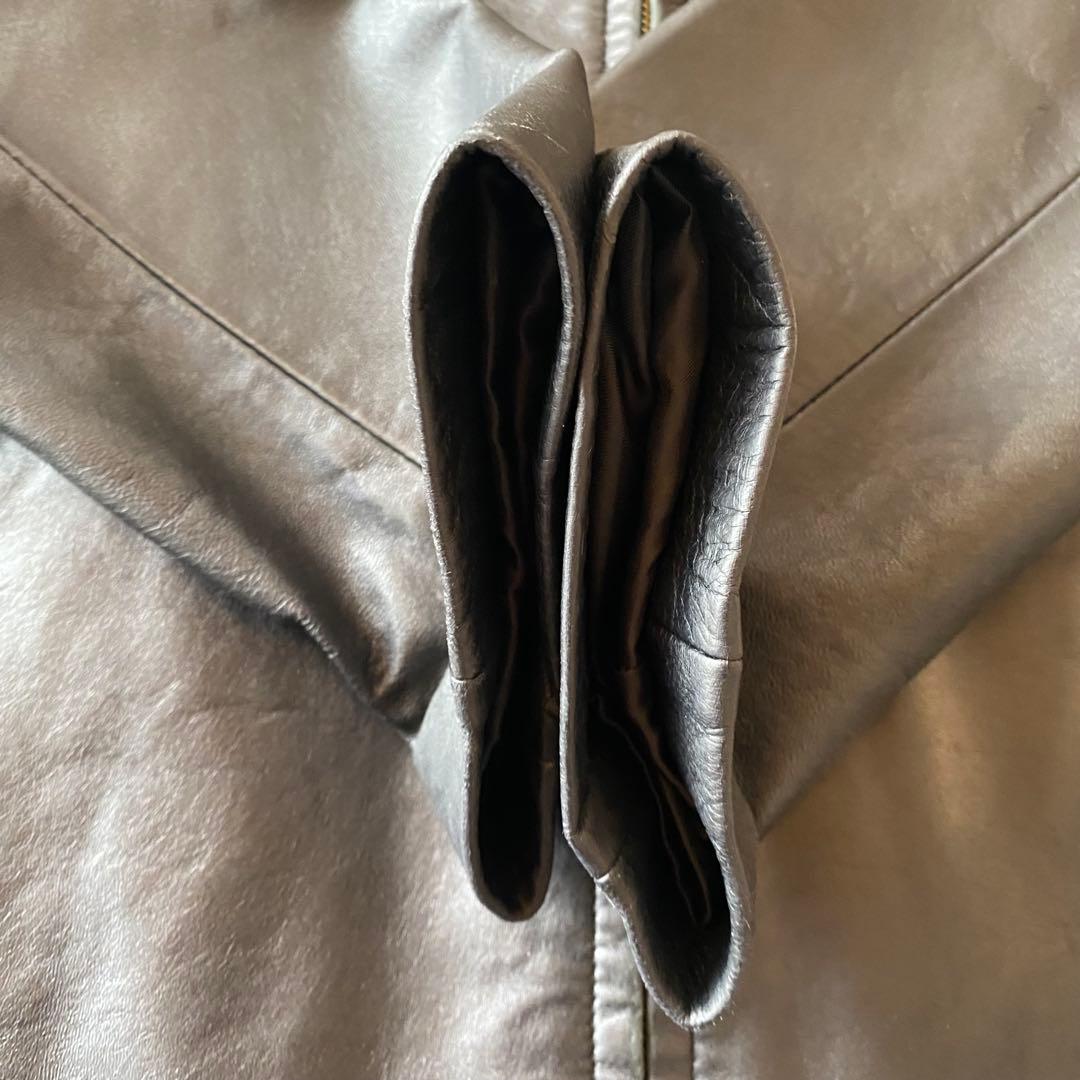 BROOKS BROTHERS シープスキン　レザーコート　size:M